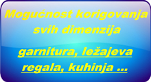 Korigovanje garnitura lezajeva kuhinja